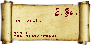 Egri Zsolt névjegykártya