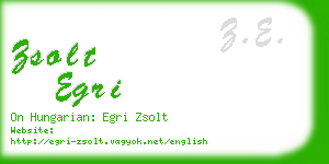 zsolt egri business card